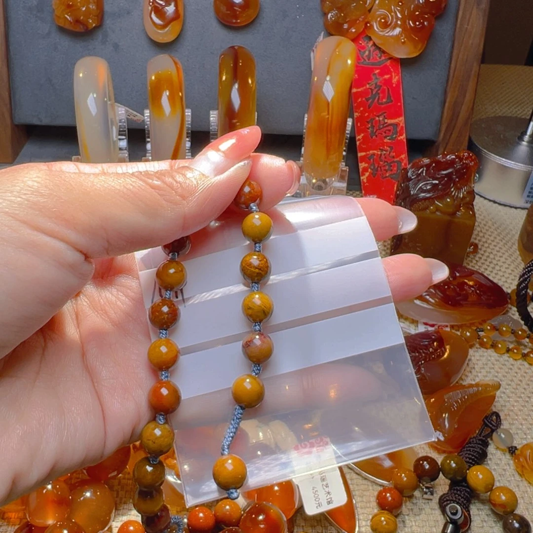 玛瑙/玉髓颈饰合金简**活10