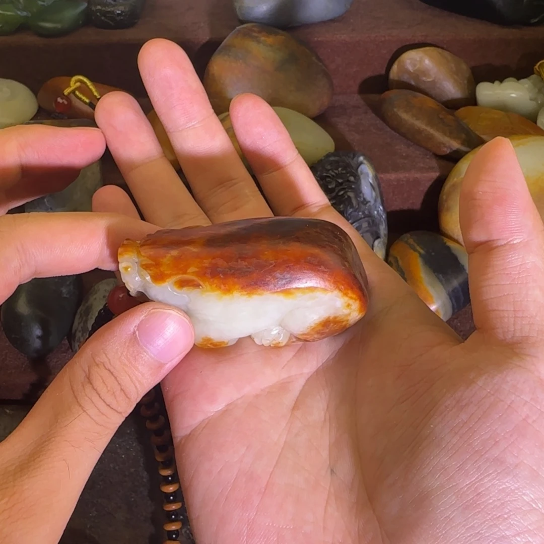 和田玉未镶嵌把件生*