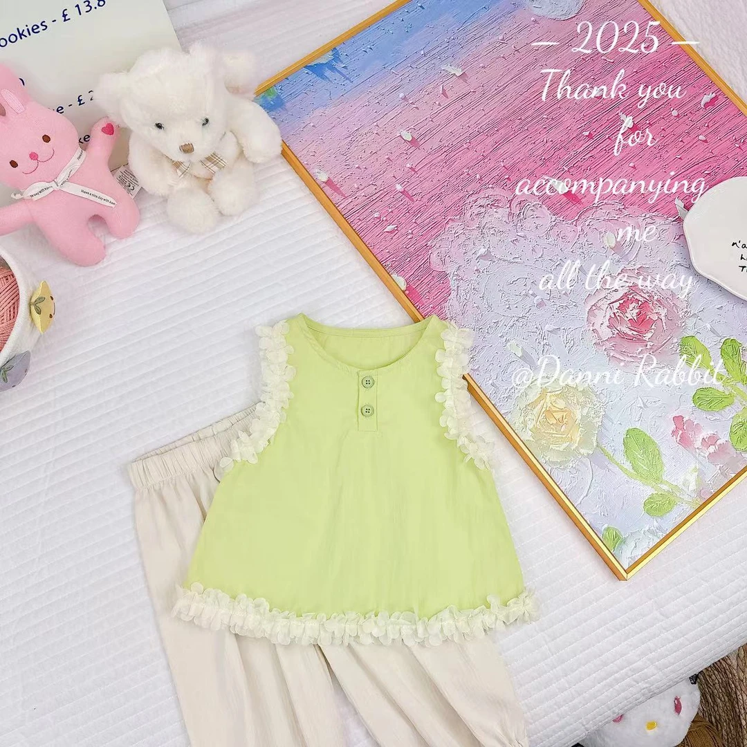 2024夏季新款简约清新轻薄ins风儿童套装 D-AB363