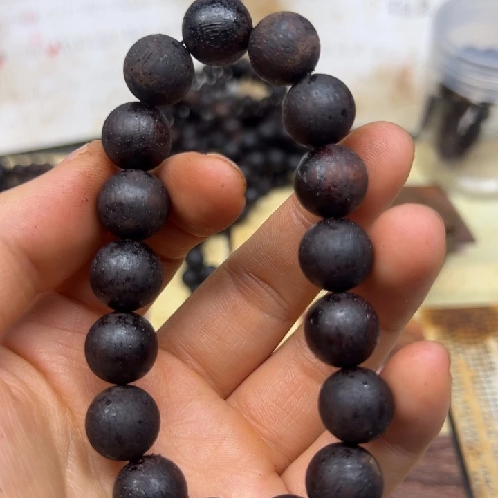 手串/手链降真香降真香12圆珠红黑油晶体