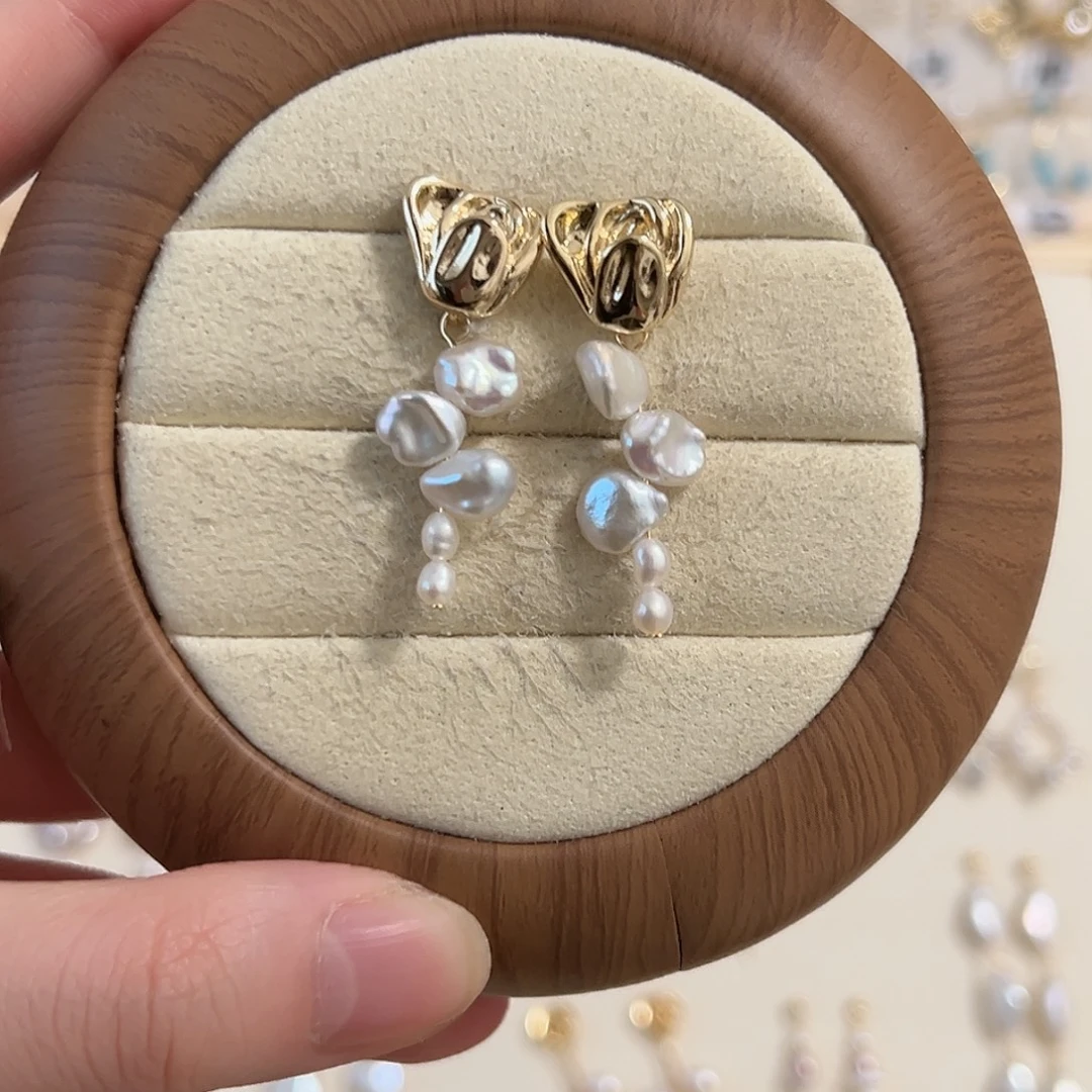 合金925银玫瑰耳饰