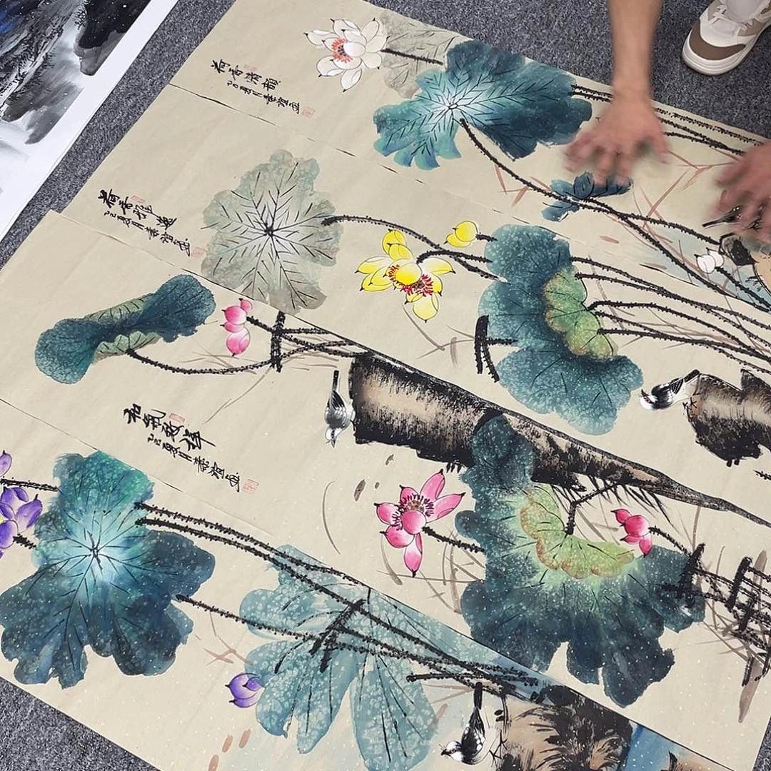 国画纯手工制作的一