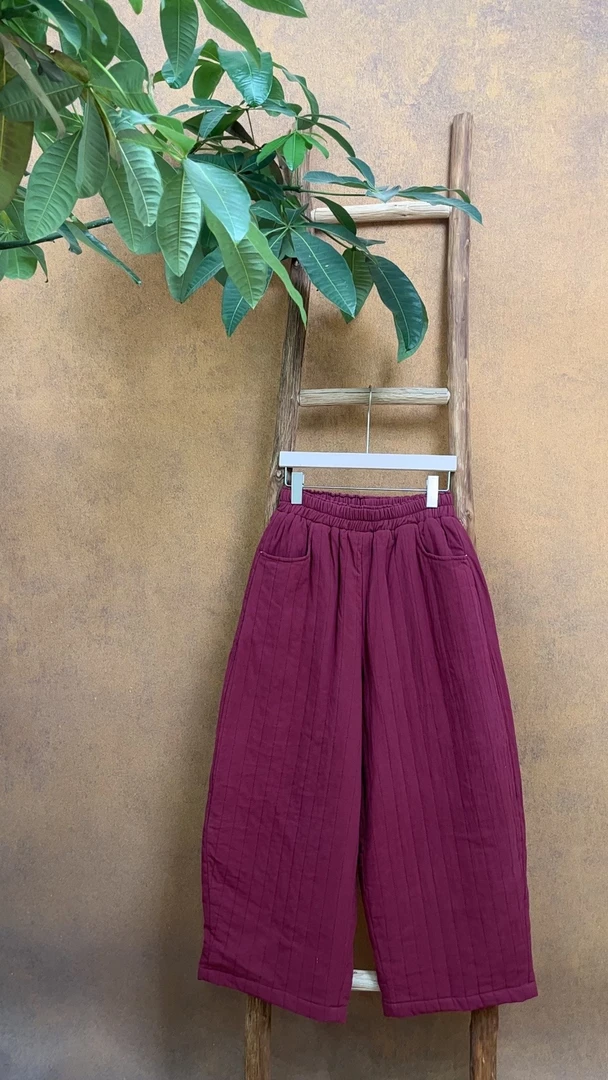 朴时如故【绗线棉棉气球裤】抽绳休闲款