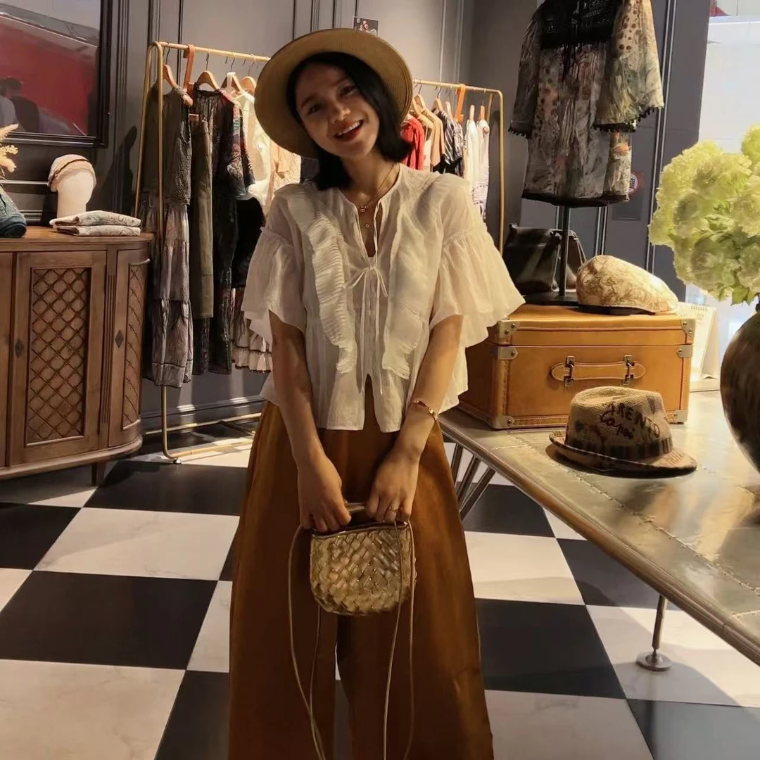 JZ 【白月光娃娃衫】新款韩版清新时尚设计感上衣显瘦遮肉JZ25554