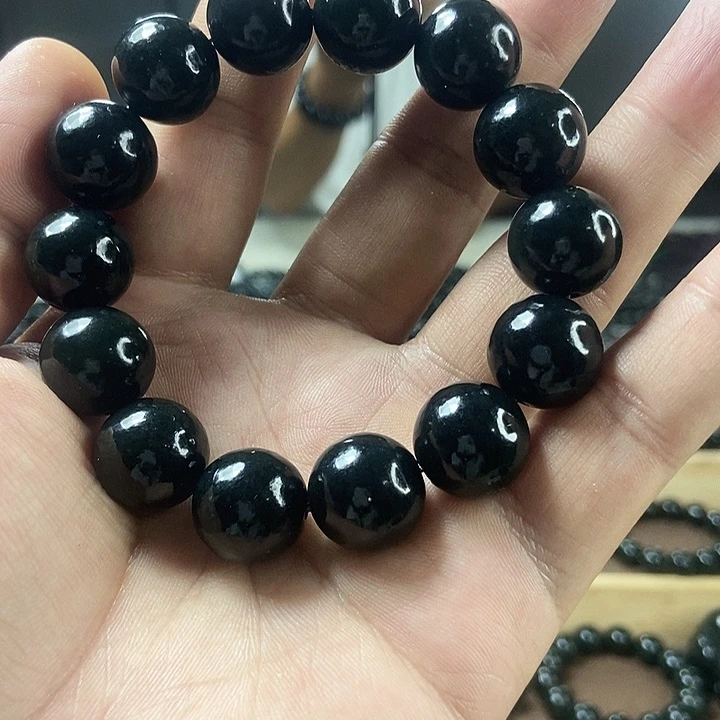 未镶嵌手串和田玉（青玉）卡16圆