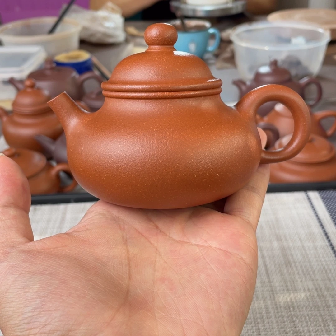 茶壶紫砂半手工红降坡容天壶200cc