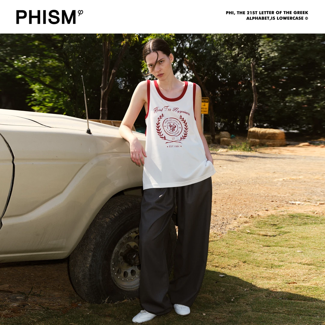 PHISM/PHISM新款无腰头松紧休闲西裤874P07