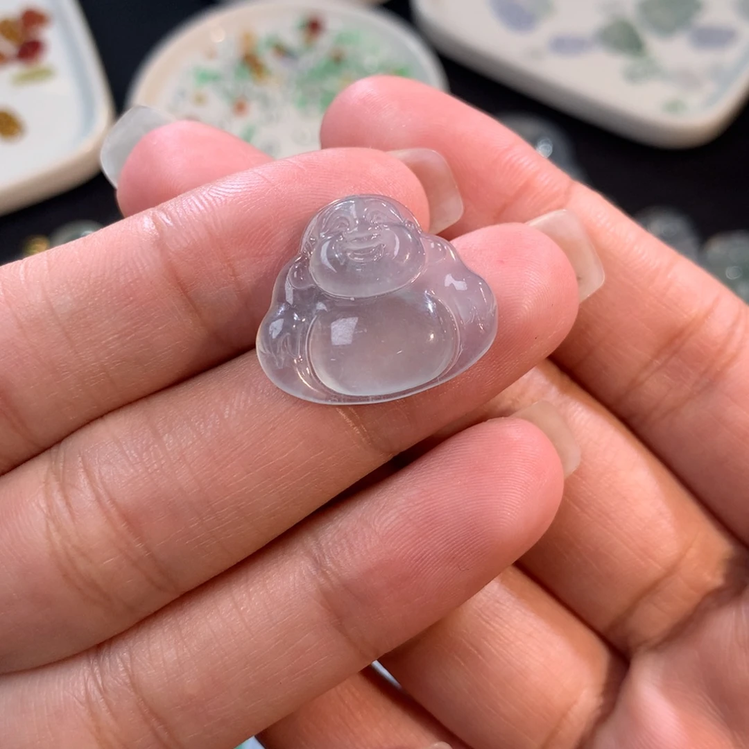 翡翠裸石未镶嵌冰种舒佛