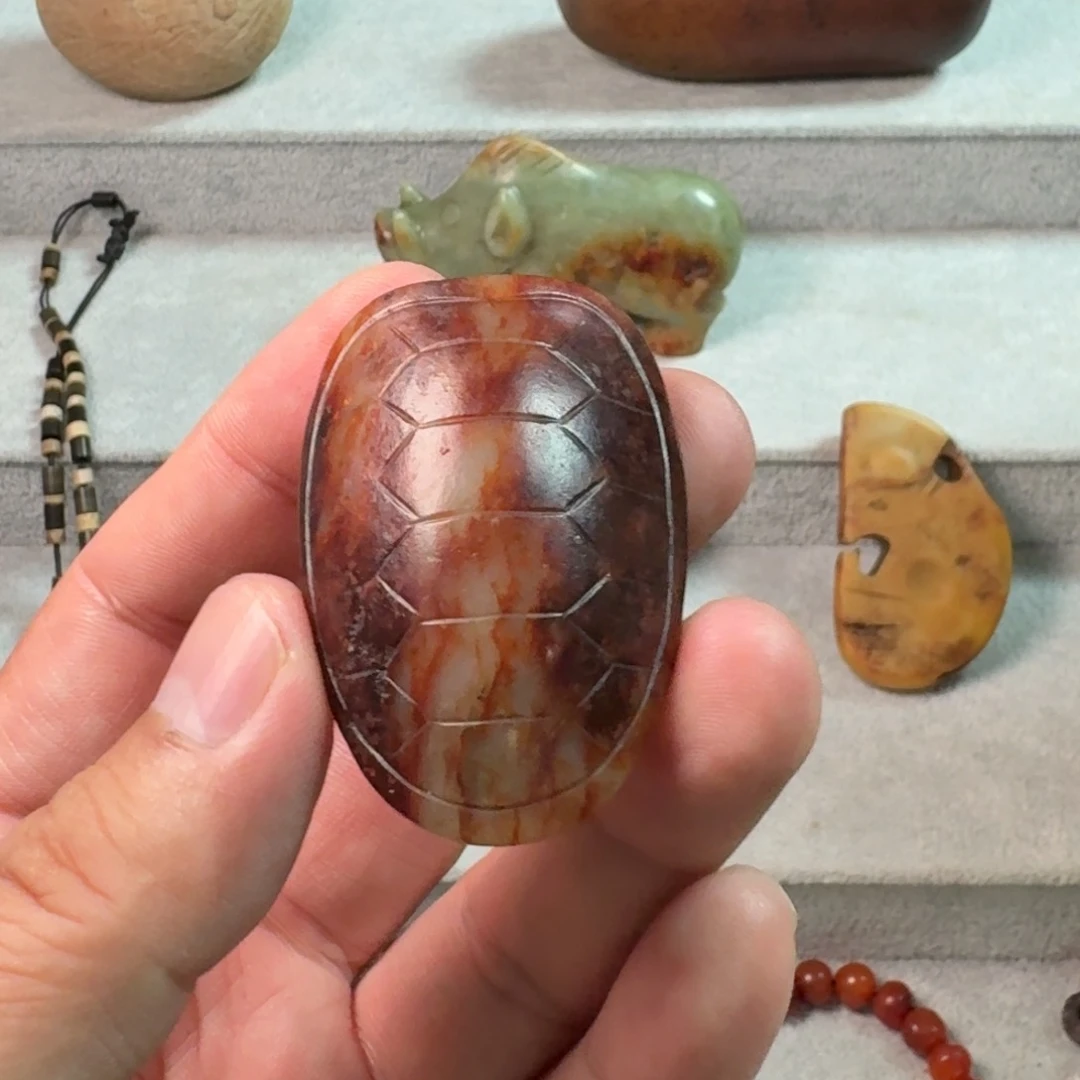 金***马和田玉未镶嵌挂件