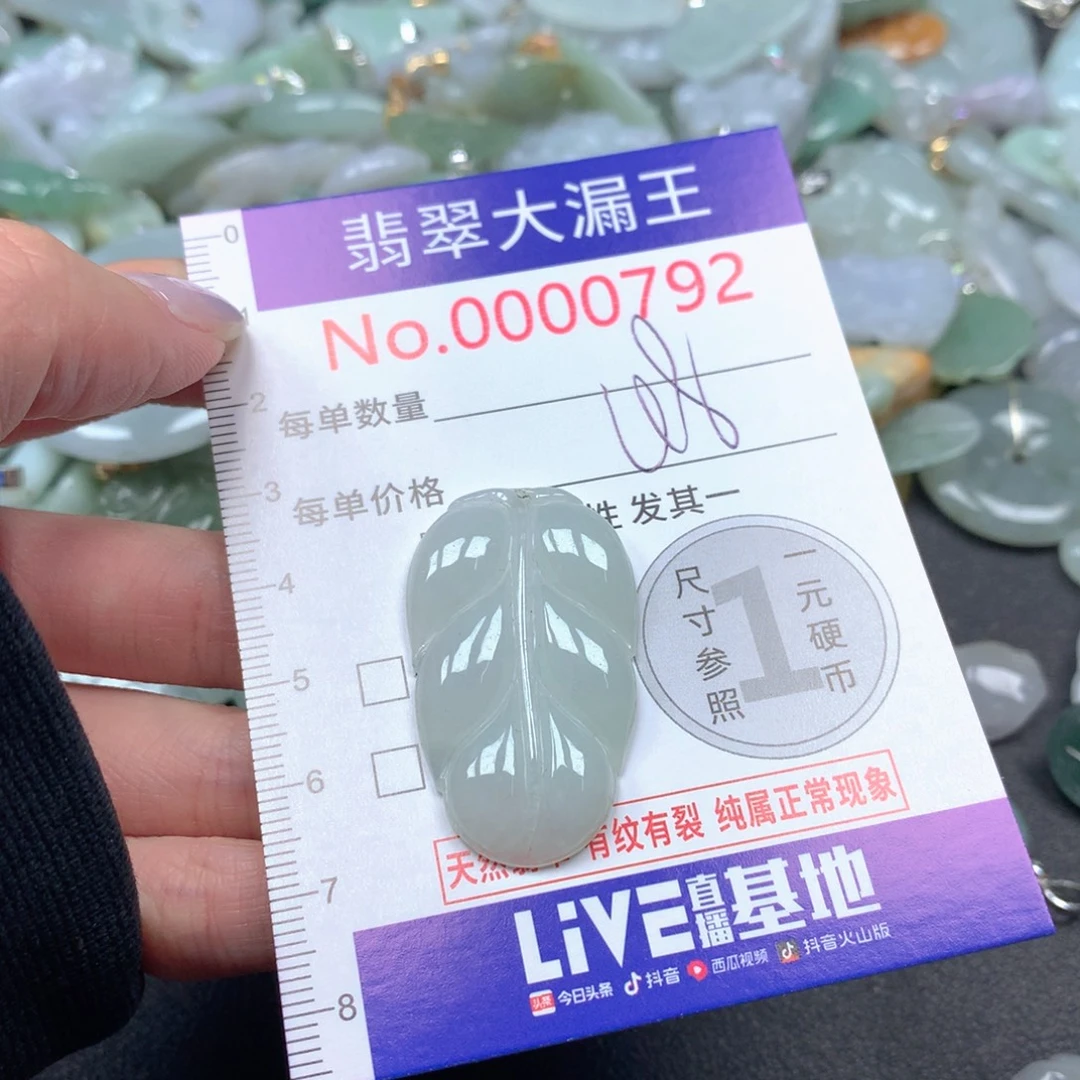 翡翠未镶嵌吊坠(不含链)