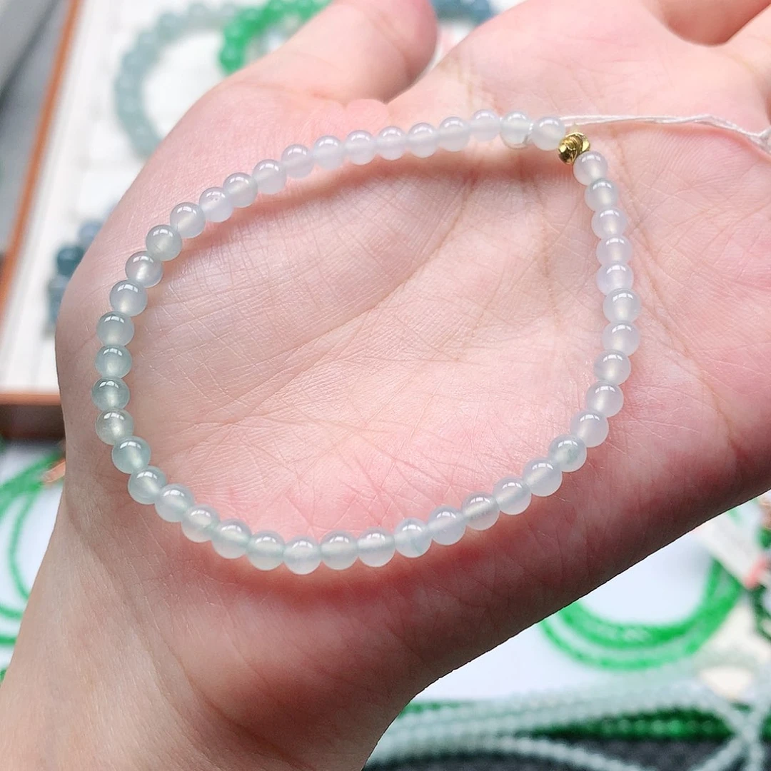 颈饰未镶嵌翡翠泡*糖手链