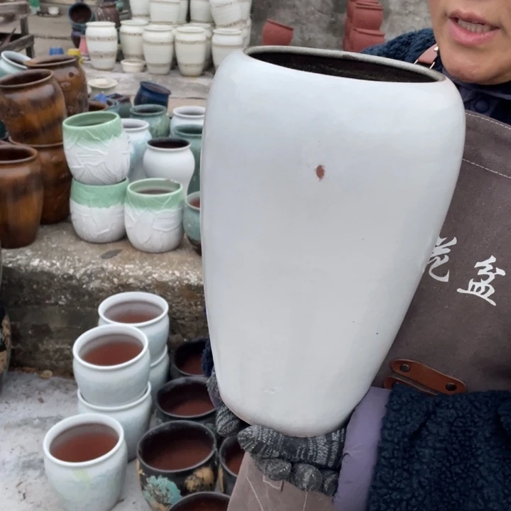 紫砂花盆口15高33瑕疵瑕疵