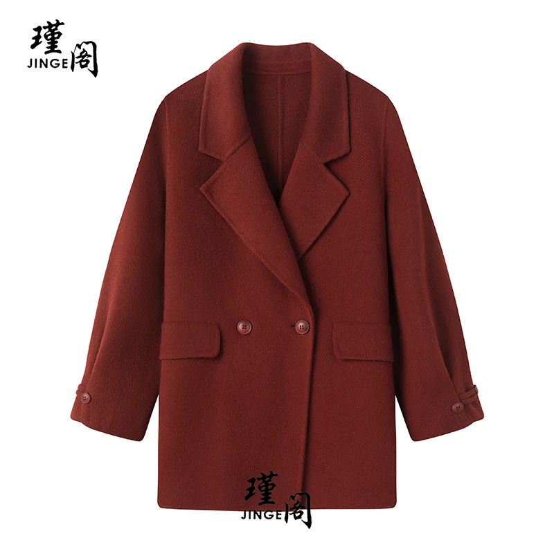 【瑾阁】25款时尚休闲宽松显瘦保暖绵羊毛大衣外套2516