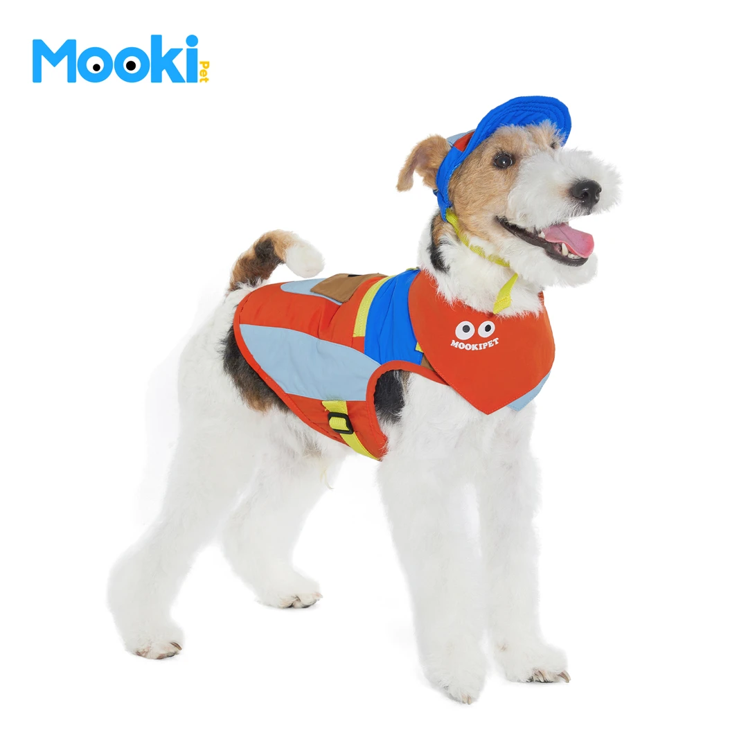 mookipet狗狗衣服带牵引扣新款小型犬比熊雪纳瑞西高地可牵引背心