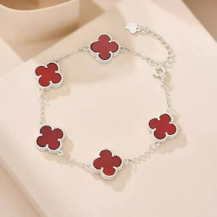 手链 手链 红色四叶草手链0231