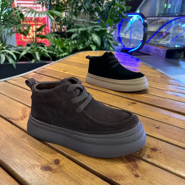 增高欧美25-6风薄款中帮高帮马丁靴雪地靴休闲鞋加绒潮鞋