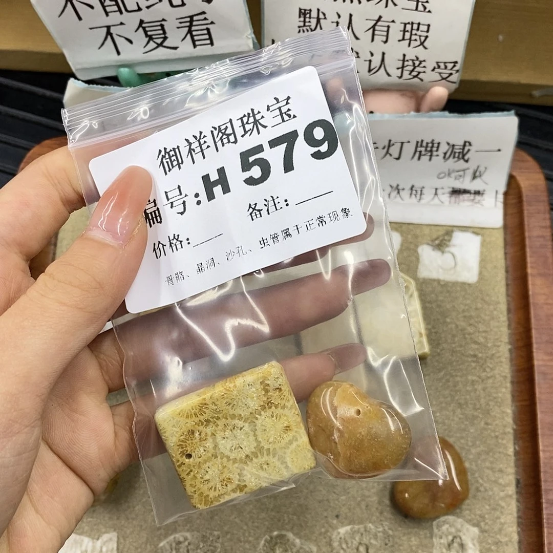 硅化珊瑚（珊瑚玉）未镶嵌颈饰心****兽