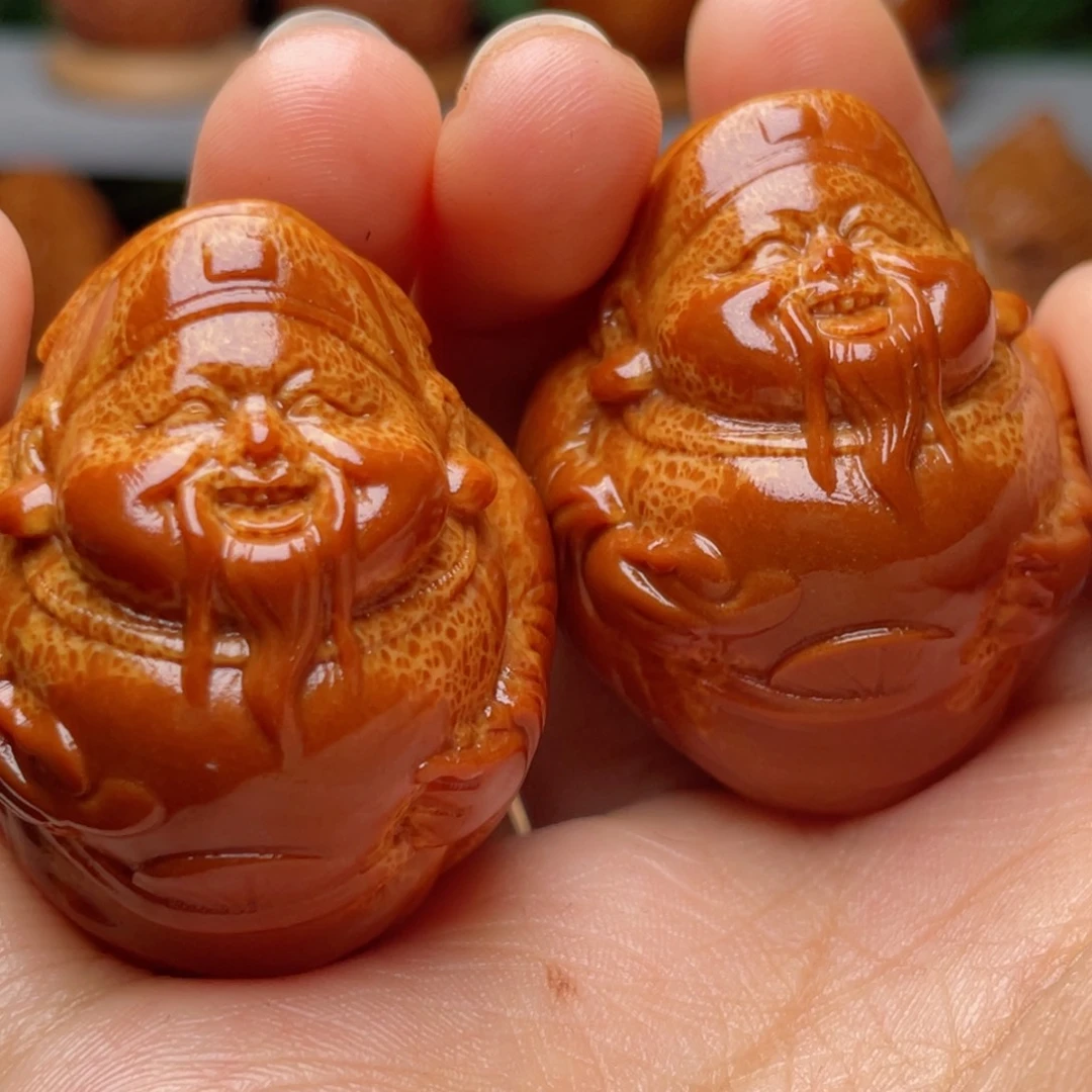 吊坠橄榄核光背财神手球3.4