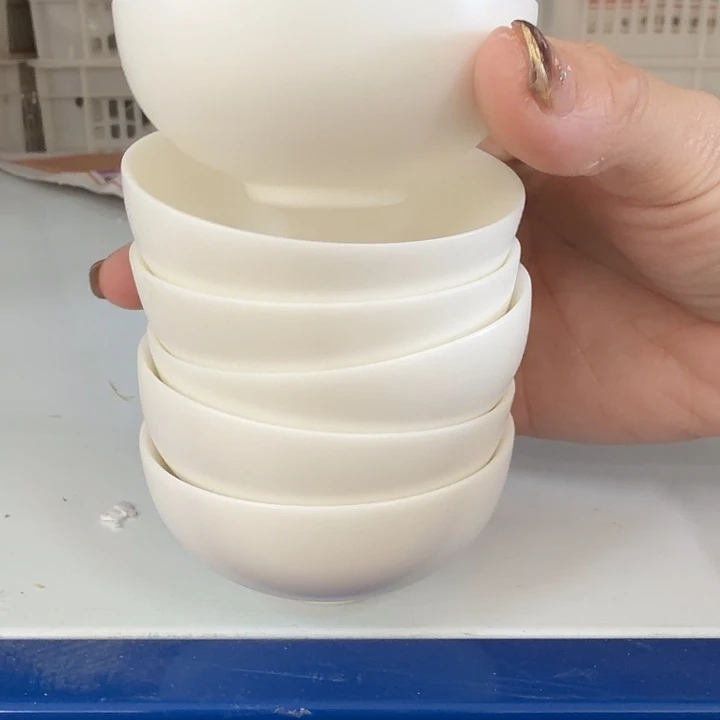 高端素烧羊脂玉茶杯六个一组