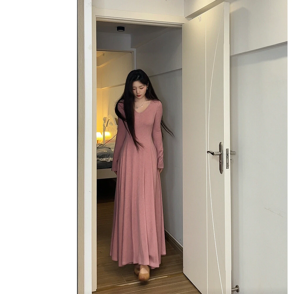 温柔内搭打底裙时尚收腰针织连衣裙