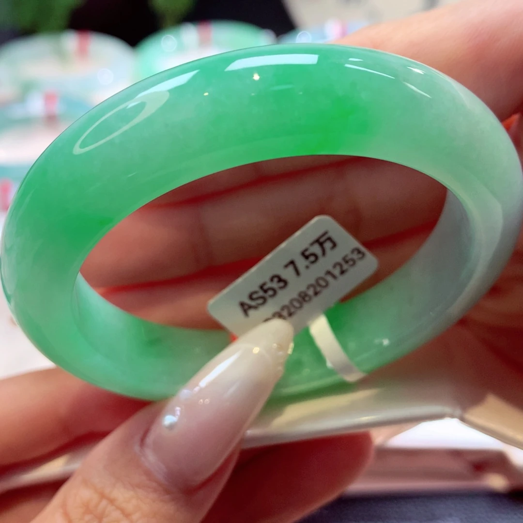 未镶嵌手镯翡翠正圈18号66