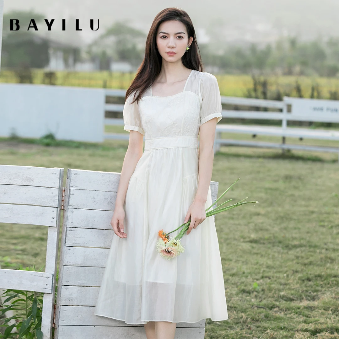 【力力淘】芭依璐女装夏季新款时尚连衣裙86L7085