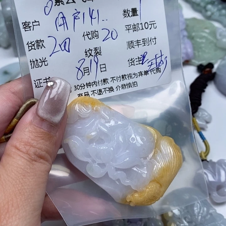 用***2翡翠未镶嵌颈饰天然翡翠