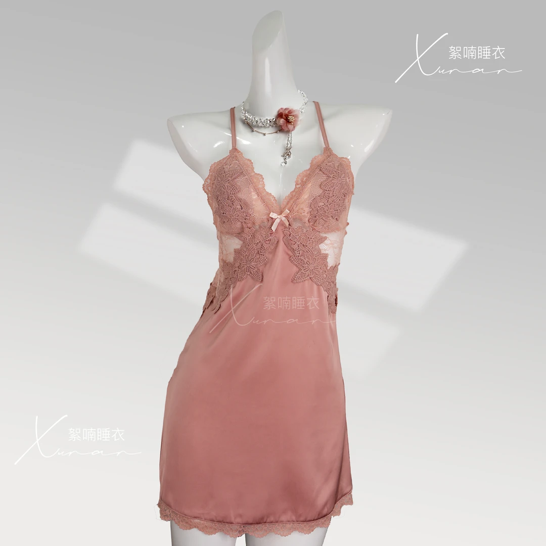 絮喃【星绮】新款吊带睡裙丝绒缎面秋季家居服套装纯欲风睡衣