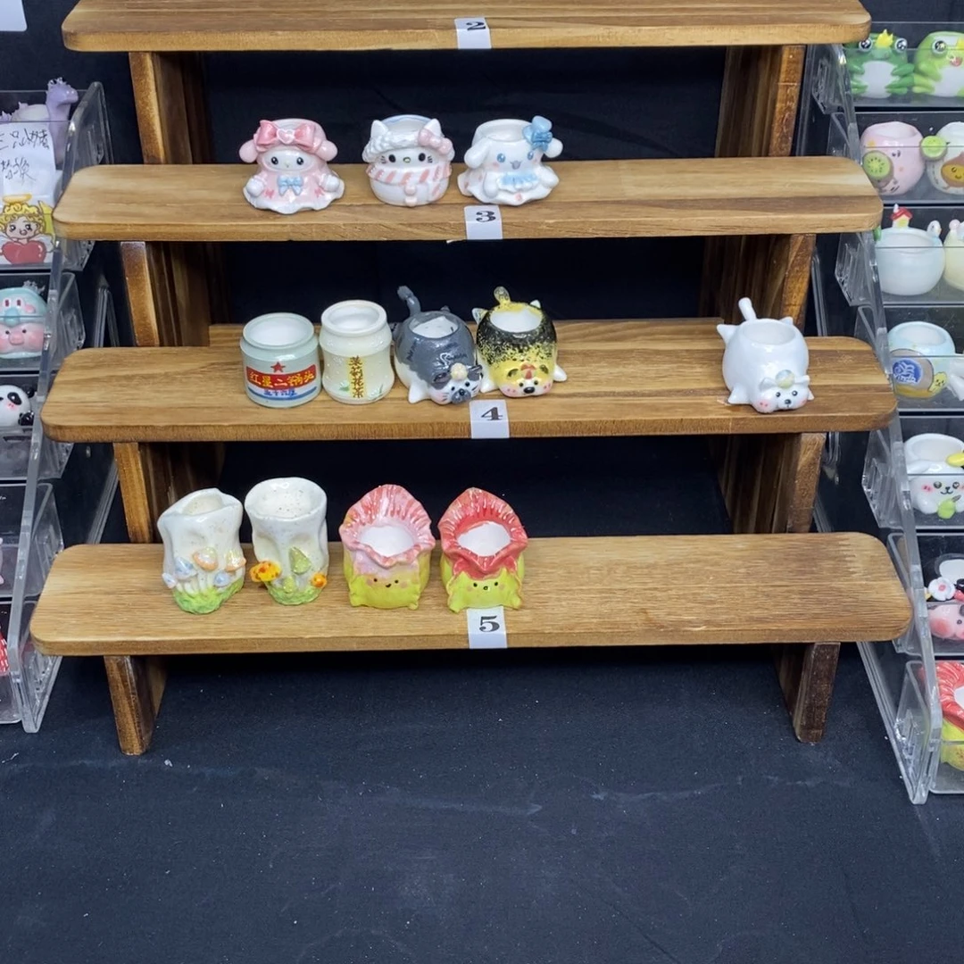 沐***づ手捏釉烧拇指花盆12只