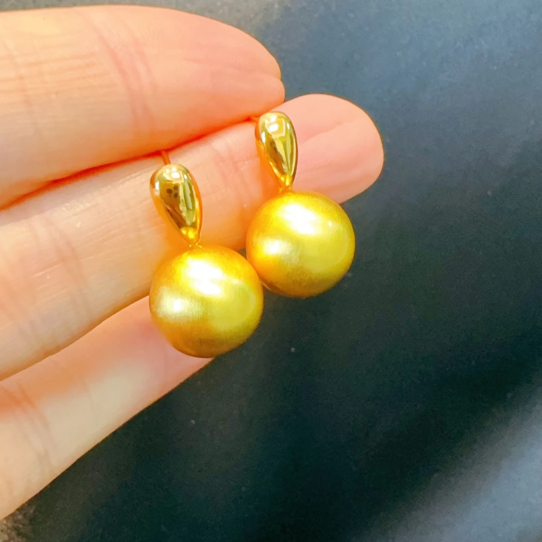 合金耳饰 金色圆珠耳饰