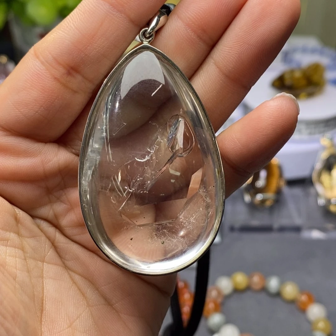 水晶吊坠银S925镶嵌?JP38197婷