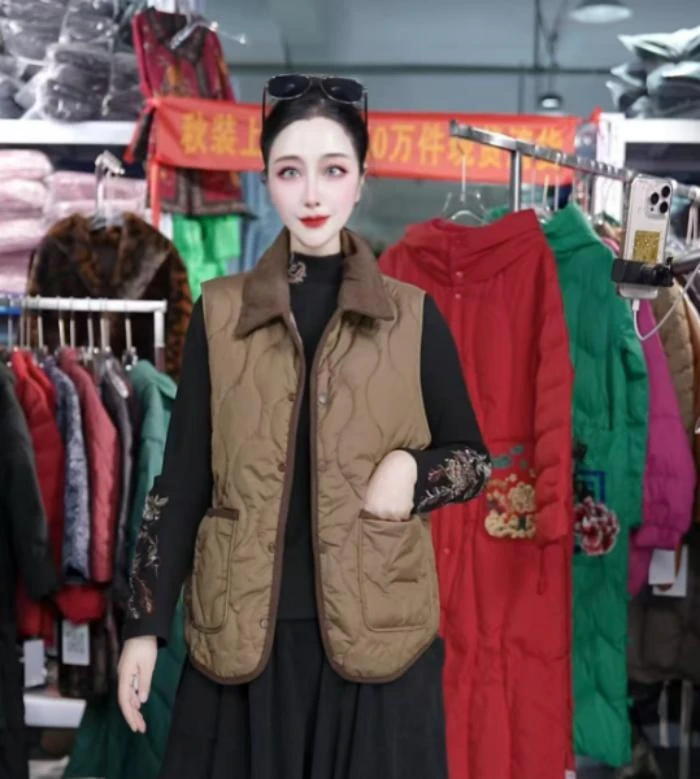 冬季女款棉马甲背心外穿加厚新款爆款大码秋冬马夹外套夹棉 翻领