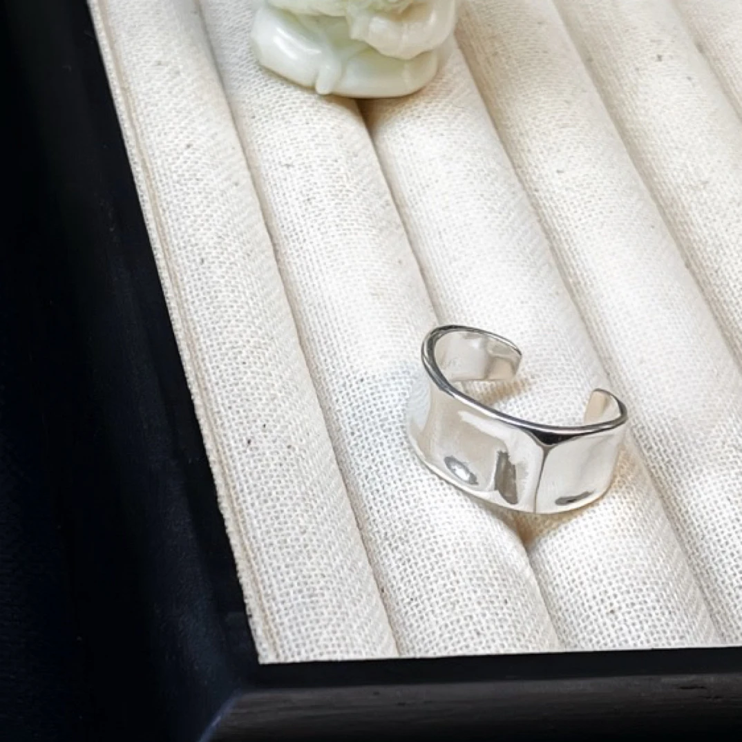 合金戒指 高级冷淡风简约开口设计感小众百搭气质指环男女款