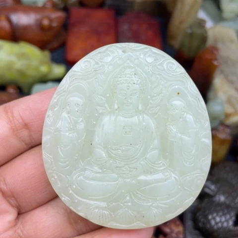 蛇纹石玉未镶嵌颈饰74