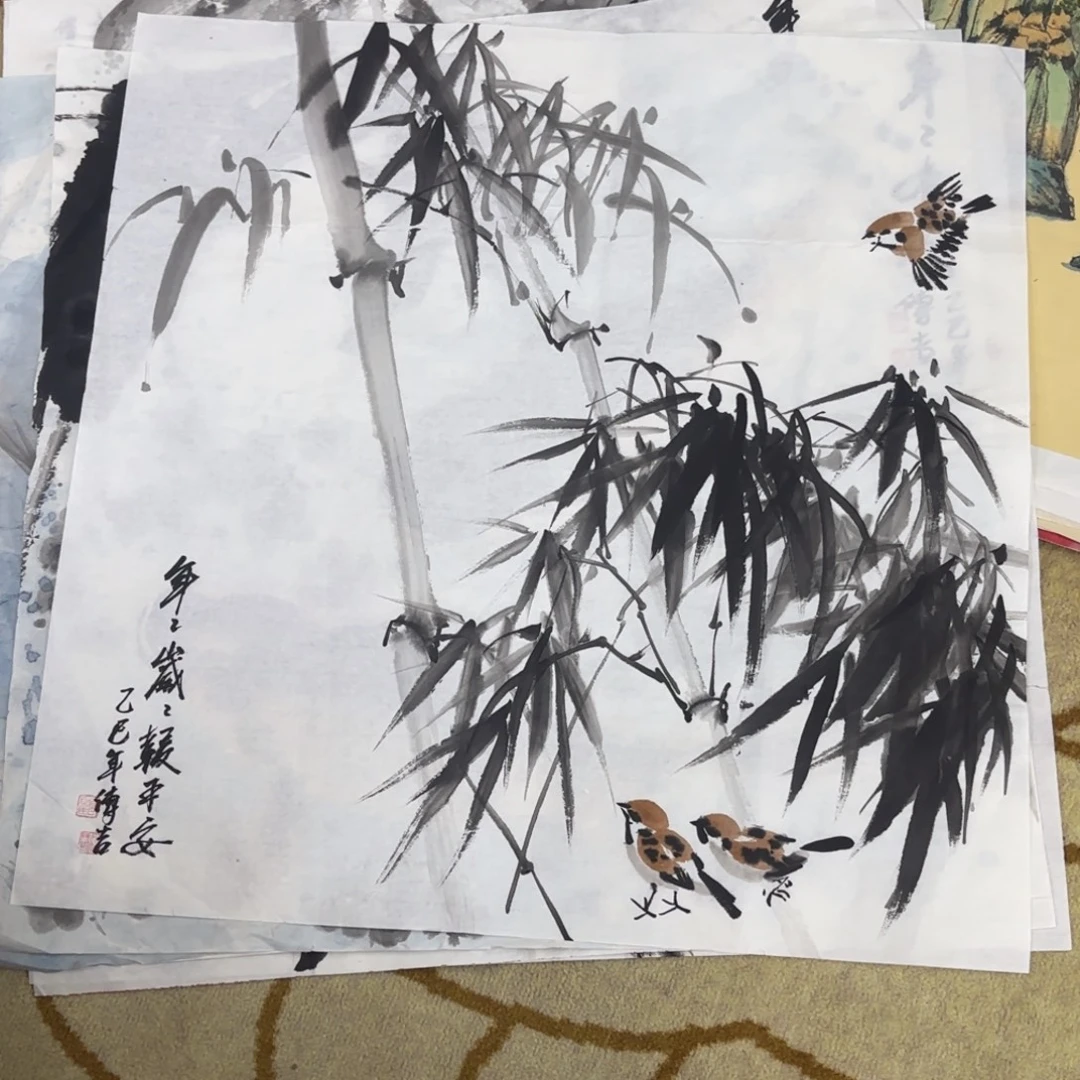 国画顾传吉四尺斗方艺