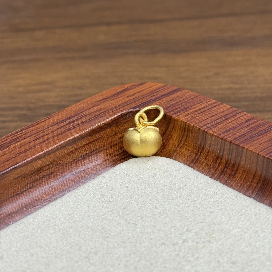 辉通黄金足金999柿子吊坠DP2052-0630