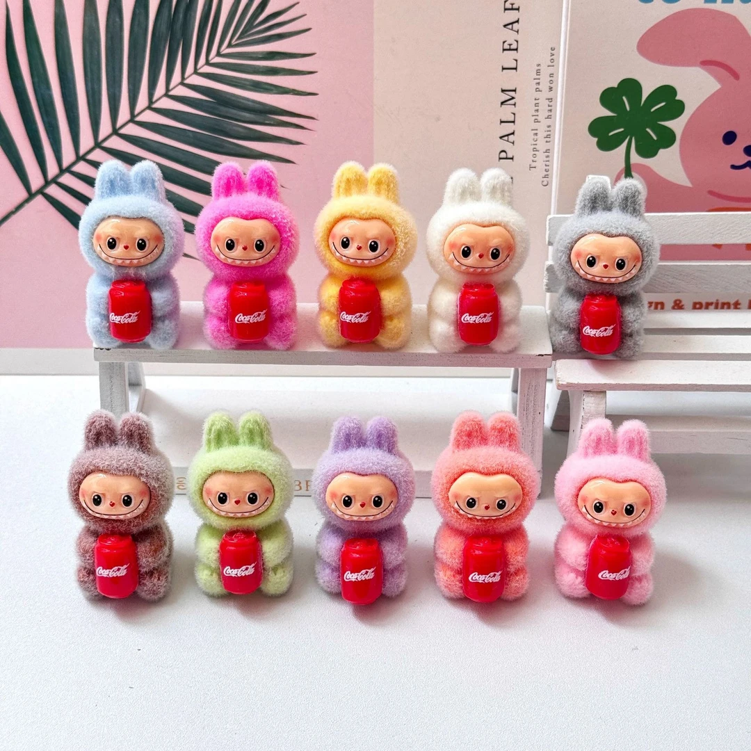 【双许愿+九宫格】植绒坐姿可乐布布萌粒diy饰品树脂小摆件