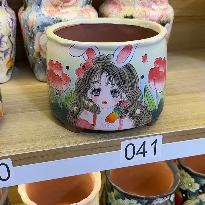 景德镇炫彩手绘口12.5高11