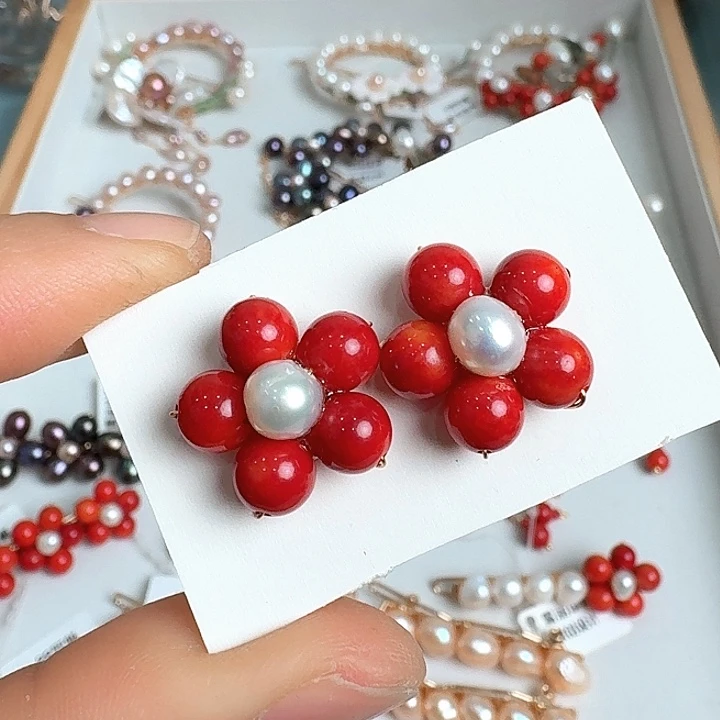 耳饰未镶嵌淡水珍珠