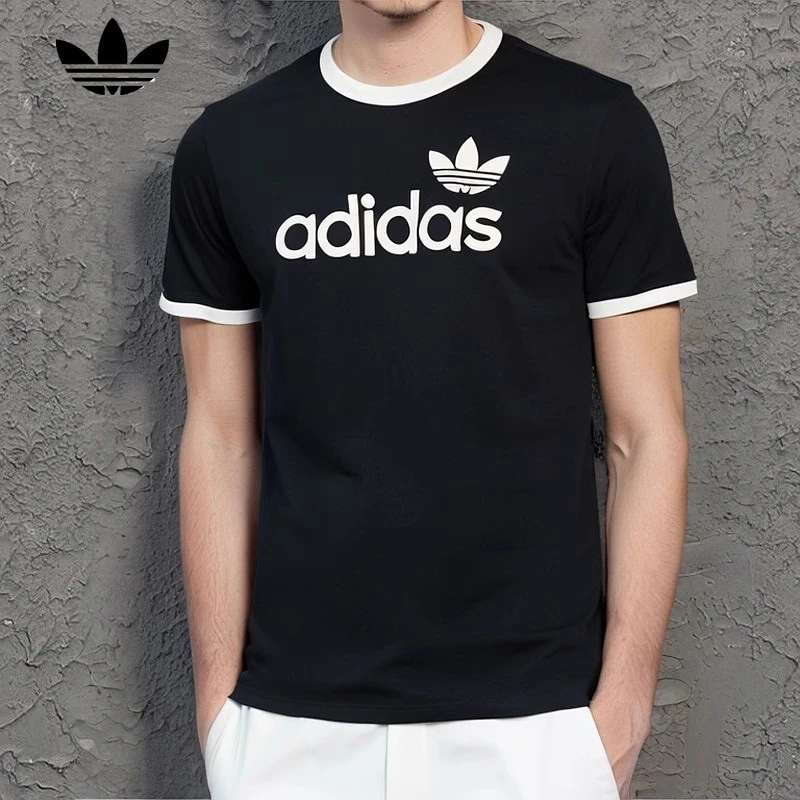 adidas/阿迪达斯三叶草短袖男夏季新款透气时尚潮流运动服圆领t恤