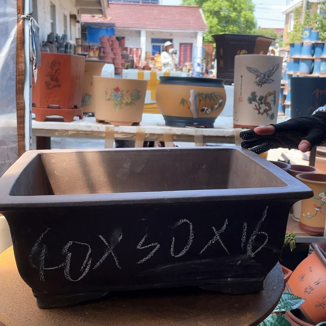 宜兴紫砂素面马槽40