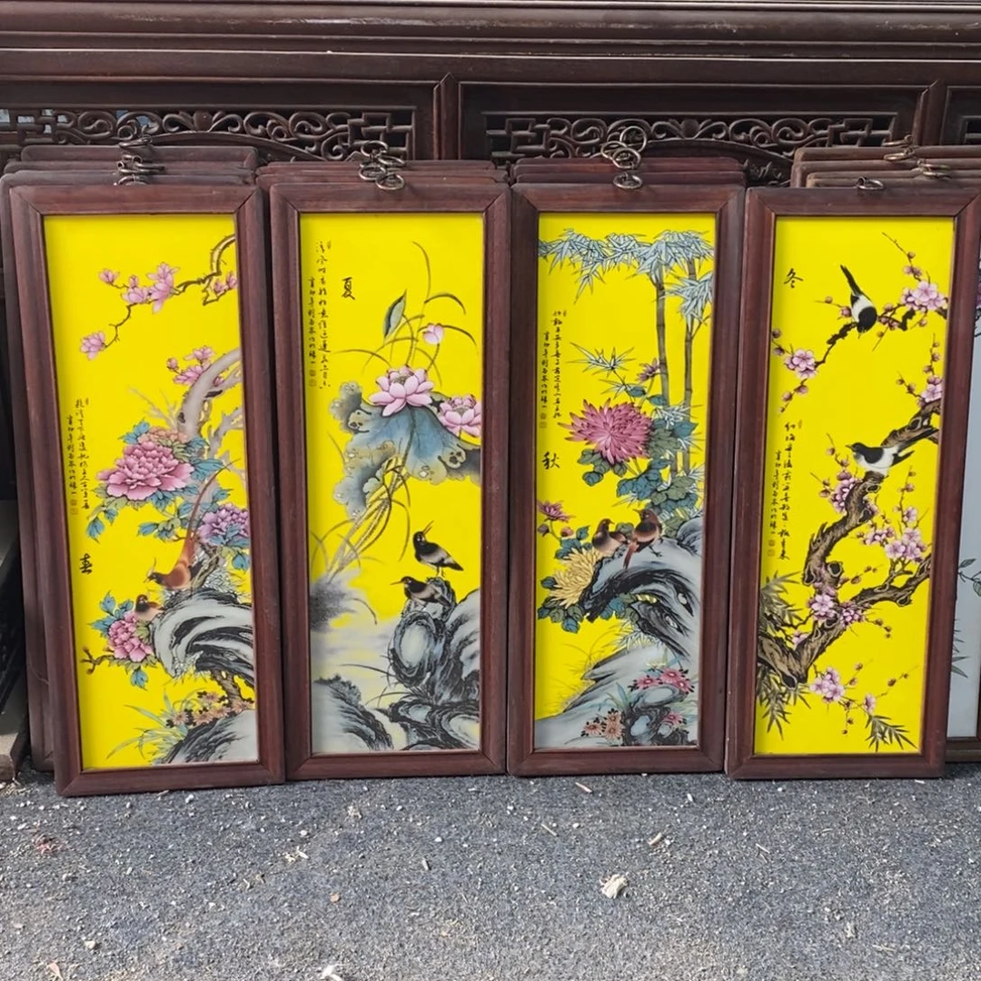 瓷55*21*4 景德镇瓷板画柴窑烧制