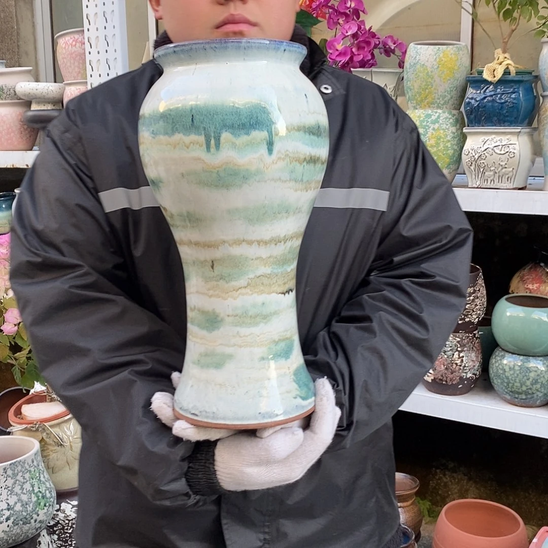 花盆紫砂口15高38瑕疵