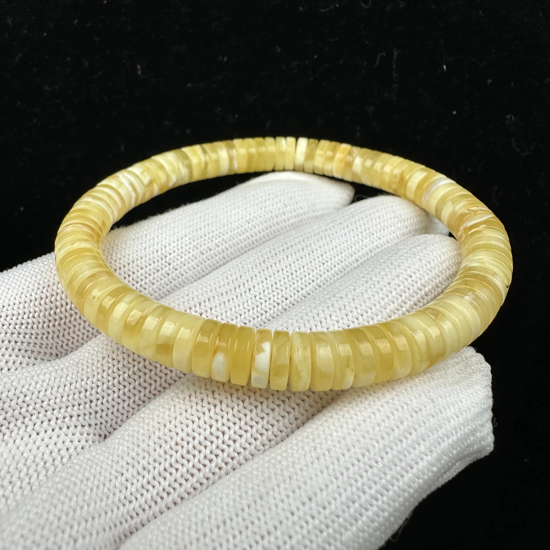 R2249天然蜜蜡药片 7mm 7.1克