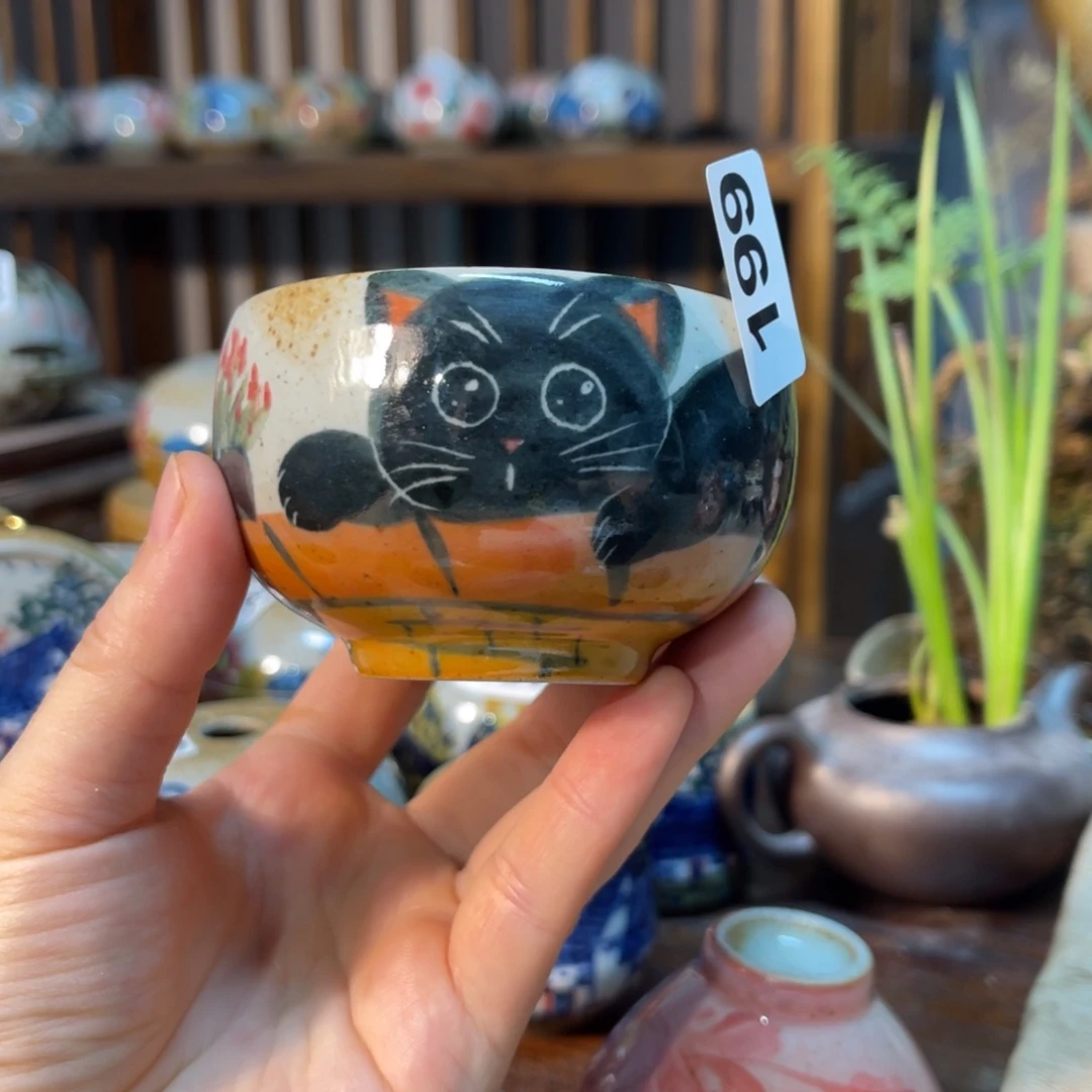壶素浅陶瓷手工手绘