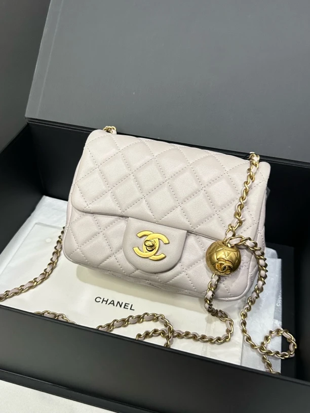 95新 Chanel/香奈儿 香芋紫金球方胖子芯片16cm/JJ0654011514