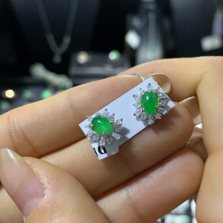 翡翠银S925镶嵌戒指