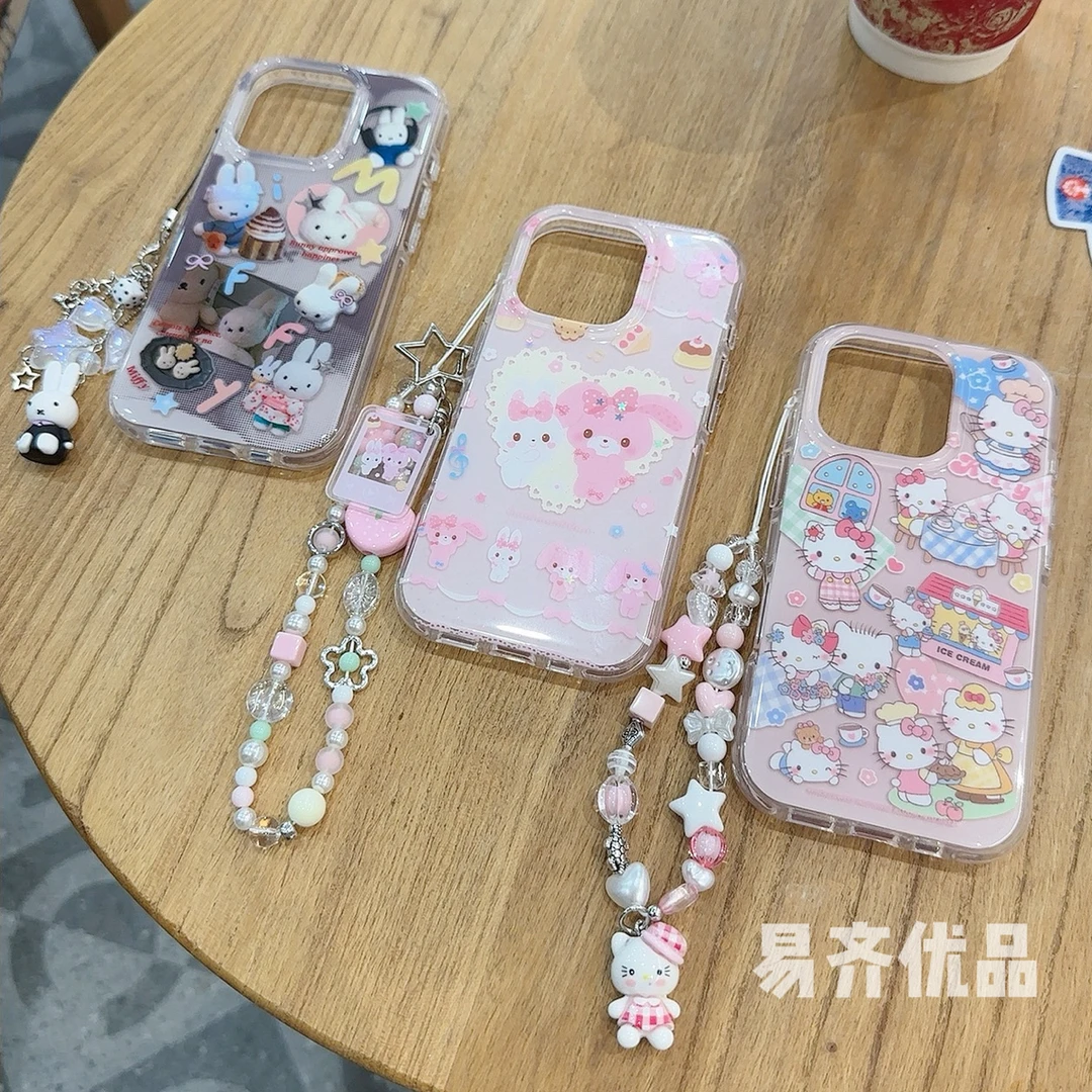 圆边像素米菲 kt 波比兔子图案适用苹果17