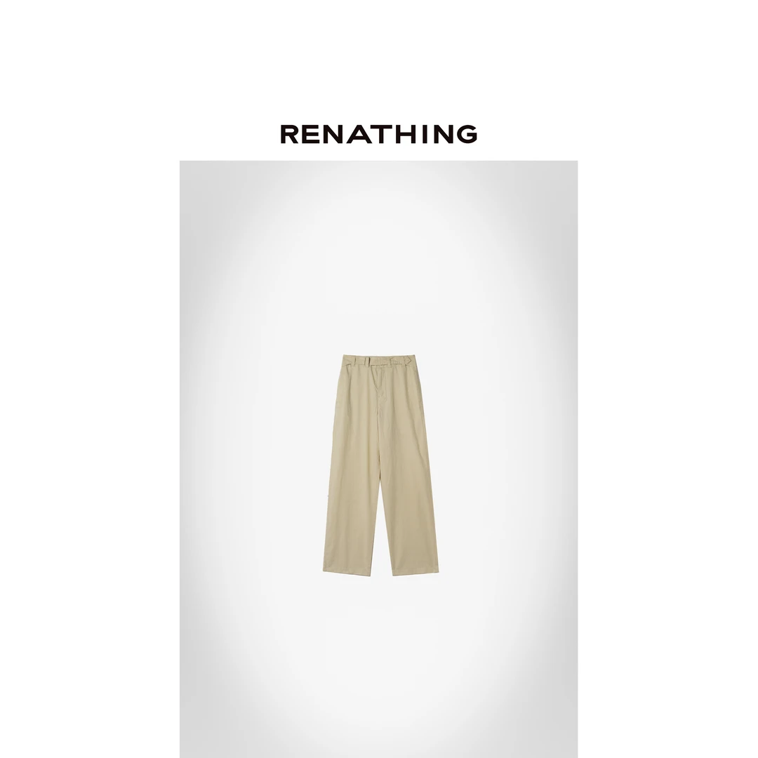 【RENATHING】舒适可调节腰带轻薄长裤