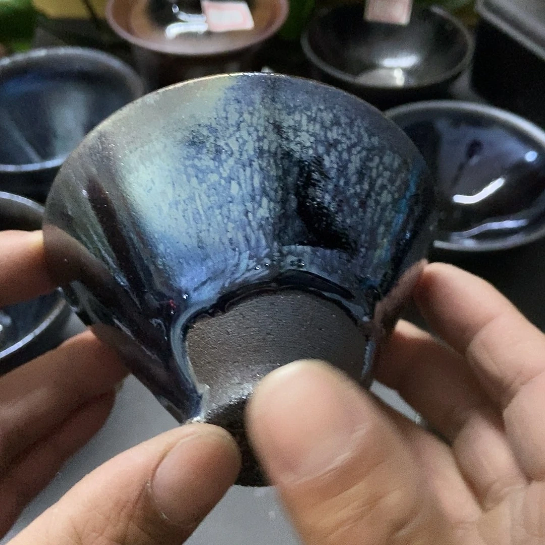 茶盏开**闲522建阳建窑建盏微瑕